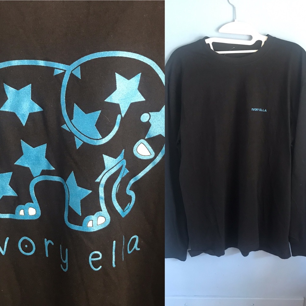 New Ivory Ella long sleeve black tee❤️ - Picture 3 of 8